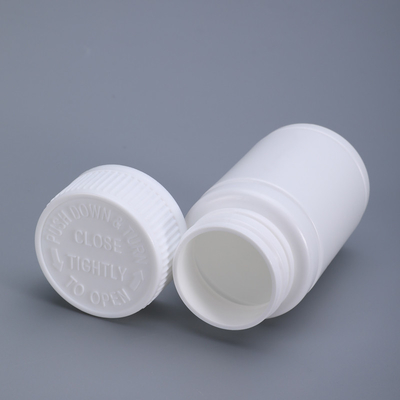 kopen 112 ml Kleine ronde HDPE-flessen met kinderkap Wit voordeel online vervaardiging