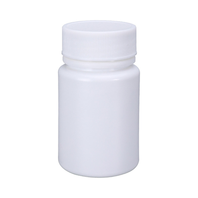 kopen Warm stempelen 50cc lege plastic fles capsule pil met wit aluminium folie gasket deksel online vervaardiging