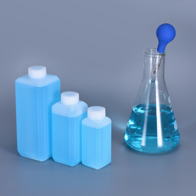 kopen Platte HDPE vierkant lege plastic fles met deksel voor het opslaan van shampoo, conditioner en verf online vervaardiging