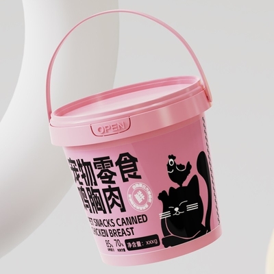 kopen IML Persoonlijke PP Ronde Plastic Bucket voor Voedingsmiddelen Cotton Candy Cookie Sauces Beverage online vervaardiging