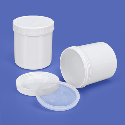 kopen 1L doorzichtige schroef plastic pot HDPE kraag en basis voor wasmiddel poederpakket online vervaardiging