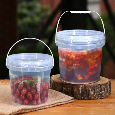 kopen Voedingsmiddelen PP-materiaal Plastic Bucket White Wide Neck Container voor rundvlees, varkensvlees en kip online vervaardiging
