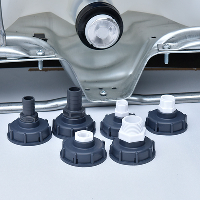 kopen Flankenverbinding 1000L IBC Tote Tanks met 2 inch Plastic Valve Adapter Fittings online vervaardiging