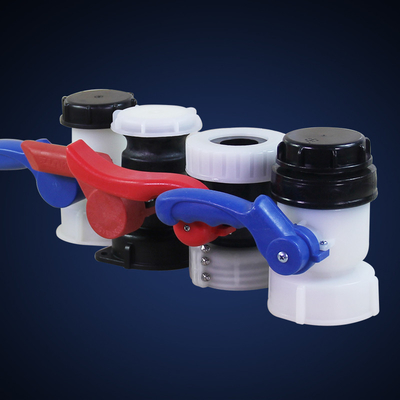 kopen Plastic DN40 DN50 DN80 IBC Tank Container Ball Valve met vlinderstructuur online vervaardiging
