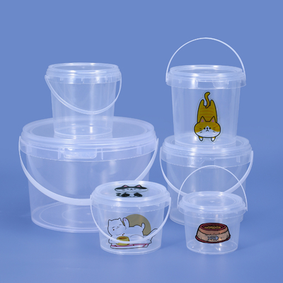 kopen Ronde plastic emmer 500 ml voor het opslaan van snoeppopcornkoekjes online vervaardiging
