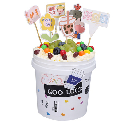 kopen Custom IML Print Logo 1L ronde plastic emmer voor yoghurt chocolade spreads en sauzen online vervaardiging