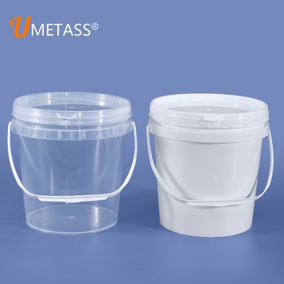 kopen Gepersonaliseerd logo 3L Transparante witte kleine gallon PP verf emmer Food Grade 20l container met deksel online vervaardiging