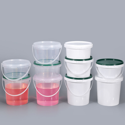 kopen 500 ml PP helder wit voedsel pakket ijs koekjes kleine plastic emmer met deksel online vervaardiging