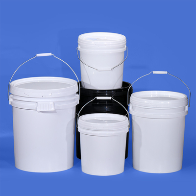 kopen Zilkschermprinten 1L-50L Plastic Buil Pack PP Bucket met deksel en ijzeren metalen handvat online vervaardiging