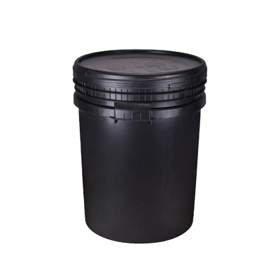 kopen Gepersonaliseerd logo 10 gallon wit zwart grote plastic emmer met deksel verf online vervaardiging