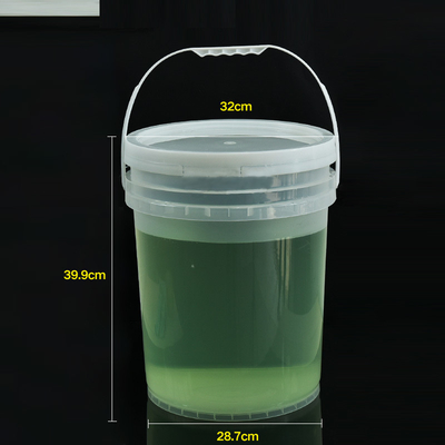 kopen 20L heldere plastic emmer met schroefdeksel verf olie en water opslag oplossing online vervaardiging
