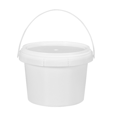 kopen 500 ml plastic voedsel emmer met handvat voor vloeibare honing yoghurt popcorn verpakking container online vervaardiging