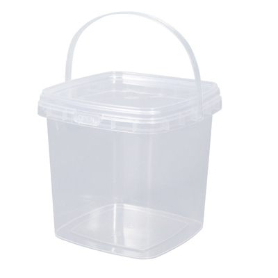 kopen Transparante mini voedsel emmer PP materiaal 280 ml vierkant plastic emmer voor de opslag van melk online vervaardiging