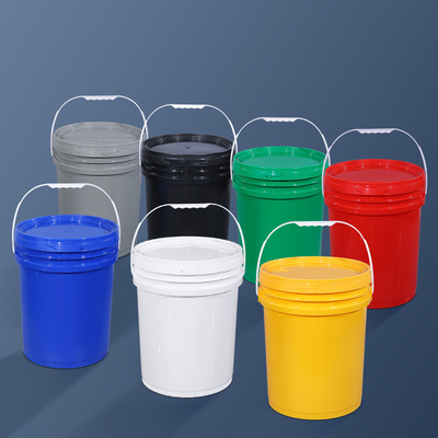 kopen Verf dikke 5 gallon plastic emmer met handvat pakket schroef op deksel en stro container online vervaardiging