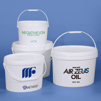 kopen 6L 16L 20L Plastic Oval Shape Paint Bucket Bucket With Handles OEM LOGO Printing Kleur online vervaardiging