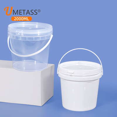 kopen 2L Plastic Bucket Round Bucket Container voor verf, koekjes en lekkers online vervaardiging