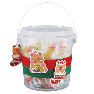 kopen 1l dikke ronde plastic emmers met handvat voor kerstcadeautjes online vervaardiging
