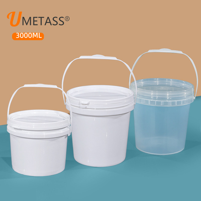 kopen Voedingsmiddelenklasse 3L Plastic Bucket met deksel en handvat Leakproof Container Support OEM/ODM online vervaardiging