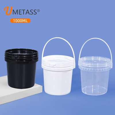 kopen Draagbare 1 liter PP plastic container emmer met deksels en handvat voor de opslag van saus pigmenten online vervaardiging