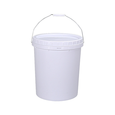 kopen PP Plastic Bucket Iron Handle Lid voor Home Food Grade Transparante Witte Container online vervaardiging