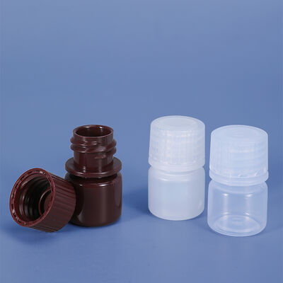 kopen laboratory Use PP Plastic Reagent Bottles Vials with 5ml Capacity and Screw Cap in Transparent Brown Color Sealing Type online vervaardiging