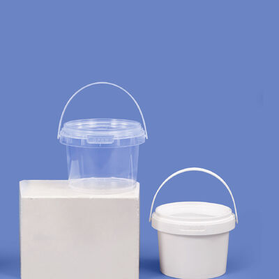kopen Aangepaste 300ml Mini Plastic Emmer Transparante Ronde Voedselveilige Emmer voor Bulk Snoep Popcorn Koekjes Voedselopslag Met Deksel Handvat online vervaardiging