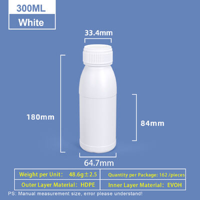 kopen 300 ml witte ronde schouder plastic fles Plastic Coex HDPE fles online vervaardiging