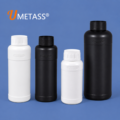 kopen Custom logo gefloreerde plastic fles 300ml-1L voor pesticide pigment oplosmiddel chemische poederverpakking online vervaardiging