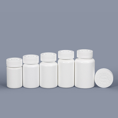 Kinderwaardig dop rond flesje voor het opslaan van medicijnen CRC lege witte plastic pillenflessen