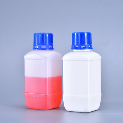 250 ml wit vierkant gerecycled chemie reagens fles HDPE plastic lab flessen