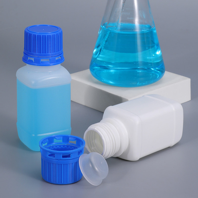 100 ml HDPE vierkant Laboratorium reagens Flessen Behalvers Schroefdop