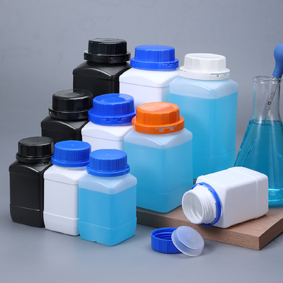 1L vloeibare poeder solide gel opslag Plastic vierkant flessen met bevroren oppervlak handhaving en schroef inwendige deksel