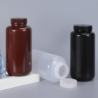 1000 ml PP/HDPE plastic doorzichtige cilindrische fles met lekdicht deksel en herbruikbaar