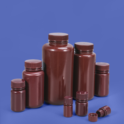 Leeg Amber Plastic PP Polypropyleen Flessen 250 ml 500 ml Pesticiden Reagentia Wasmiddel Container