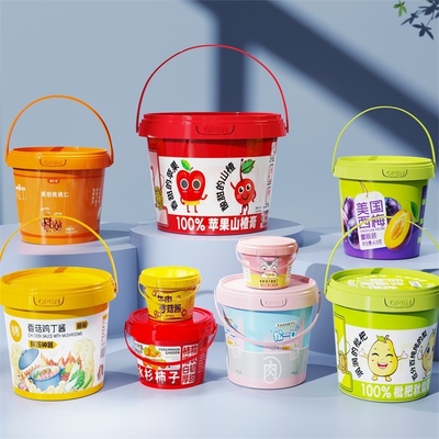 Gepersonaliseerd voedsel Shea boter chocolade spreads voor koude dranken in PP plastic emmer