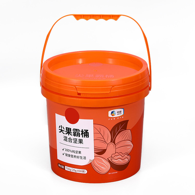 Op maat gemaakte capaciteit IML Label PP Plastic Buckets voor kleurrijke voedselsaussen en spreads