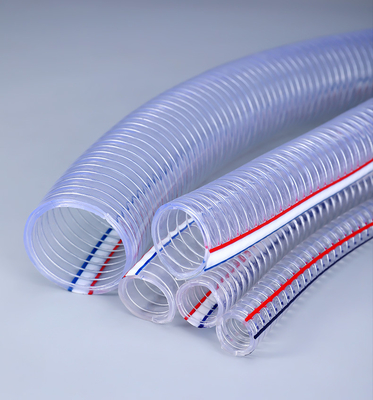 Vermindering UMETASS Duidelijke PVC-draadversterkte flexibele waterpijp met flensverbinding