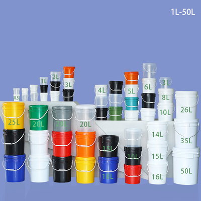 Ronde 5 gallon plastic emmer verf emmers met deksels handvat watervat plastic voor verf