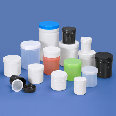 Voedselkwaliteit 16 oz Plastic potten met deksels voor pindakaas Breed halscilinder opslagcontainer