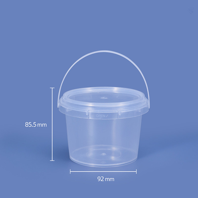 Bewaar je ijs stijlvol met een 1000 ml ronde plastic emmer en deksel