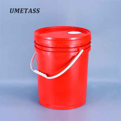 Doorzichtige 5 gallon ronde plastic emmer met deksel en handvat gemaakt van 100% materiaal