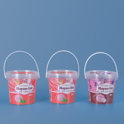 1000 ml 1L plastic emmer met handvat voor chocolade snoepjes Koekjes Pakket Voedselopslag Container