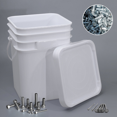 Grote hoeveelheid 5L 9L 12L 18L 20L rechthoekige vierkant plastic emmer voor hardware accessoires