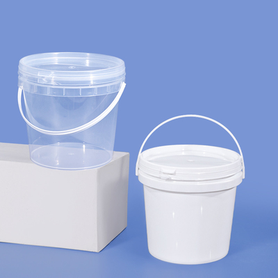 UMETASS 2L Doorzichtige voedselkwaliteit plastic emmer met deksel en handvat lekvrije PP-container