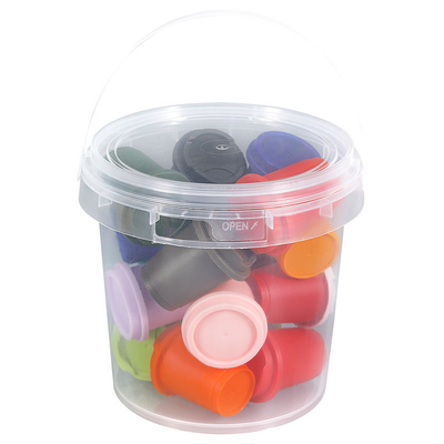 100% Materiaal Translucent Plastic Ronde Koffiebonen opslag emmer met deksel en handvat
