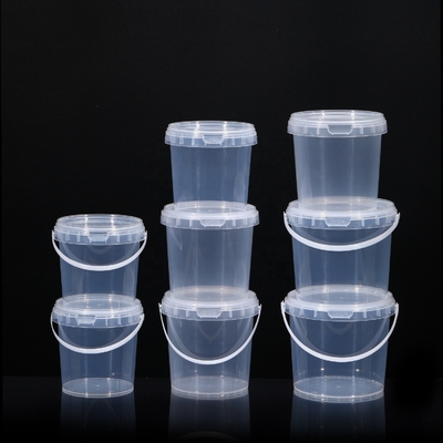 300 ml 5 liter IML aangepaste plastic emmer met deksel voor honing koekjes yoghurt boter sauzen