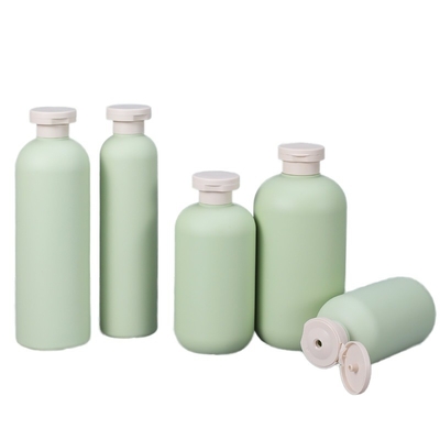 Flip Top Cap Pump Verpakking voor cosmetische huidverzorging in Avocado Groen lege klemfles