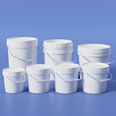 3L voedselopslag PP emmer gemakkelijk te trekken Plastic emmers Wit Zwart Blauw