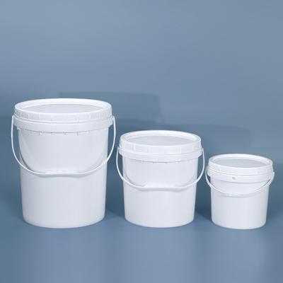 18L gerecycled grote plastic emmers witte emmer met schroef deksel
