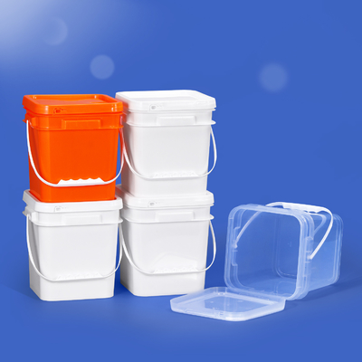 Grote verzegelde vierkante 5 gallon transparante emmer voedsel veilig Custom